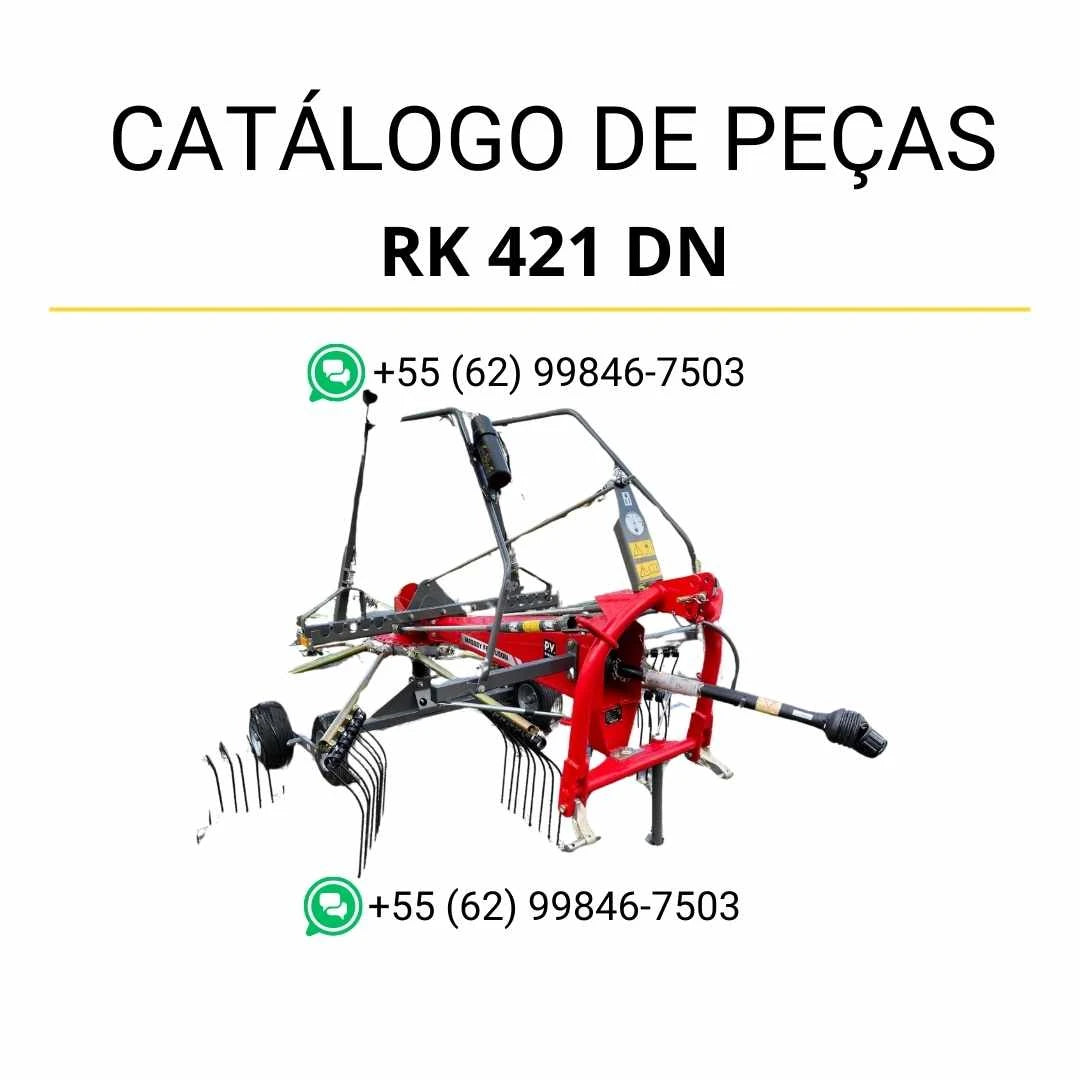 Catálogo de peças Massey Ferguson RK 421 DN AIE em PDF com diagramas técnicos e identificação detalhada dos componentes