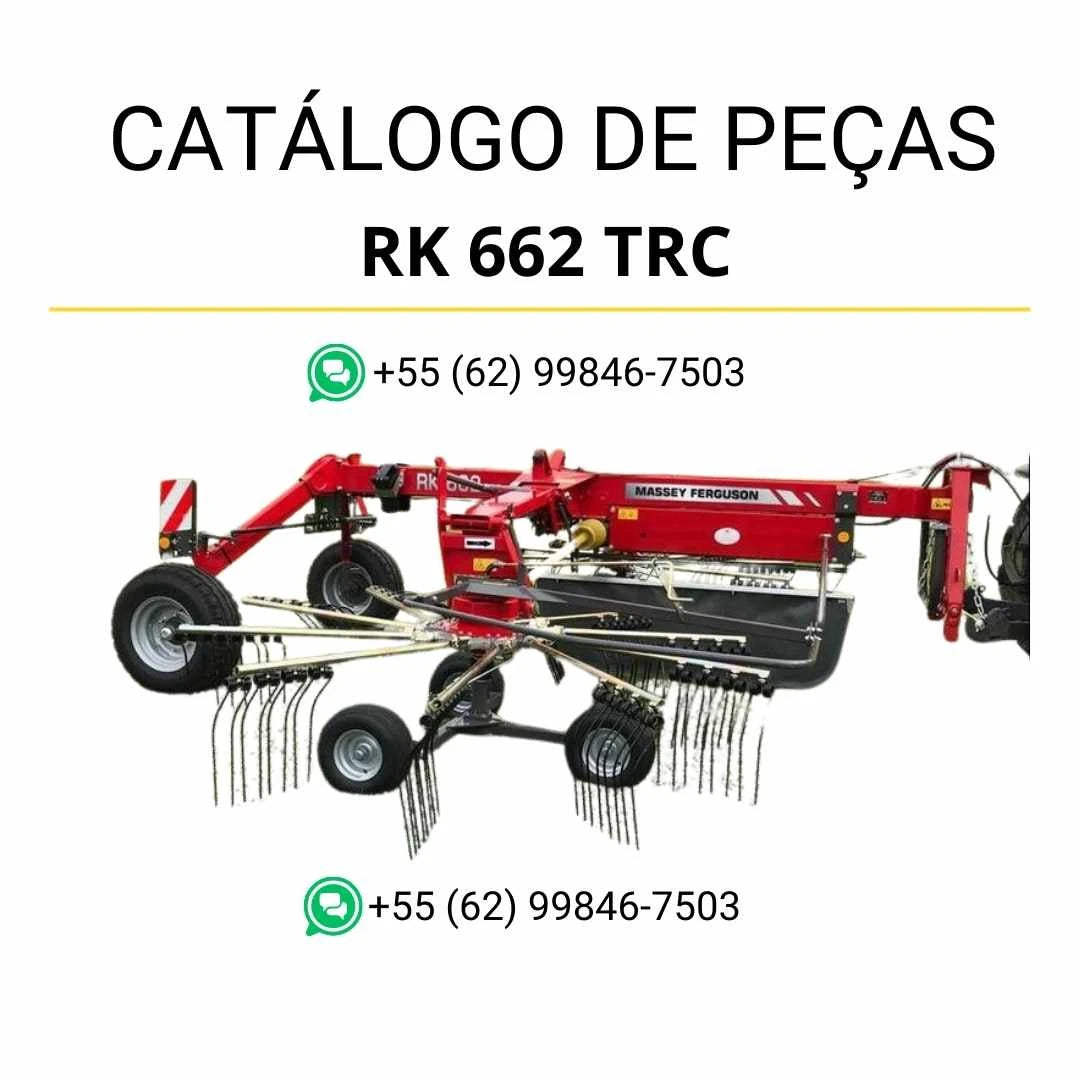 Catálogo de peças Massey Ferguson RK 662 TRC MF TYC em PDF, com mais de 400 páginas e diagramas técnicos detalhados dos componentes