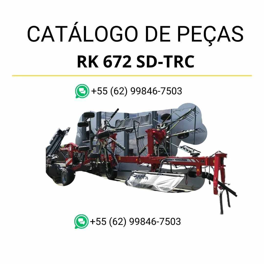 Catálogo de peças Massey Ferguson RK 672 SD-TRC MF TYX em PDF com ilustrações técnicas e identificação detalhada dos componentes