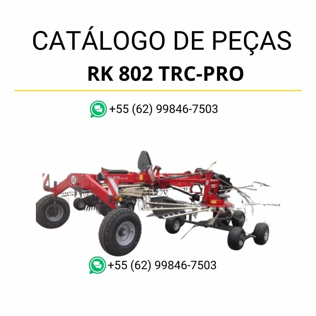 Catálogo de peças Massey Ferguson RK 802 TRC PRO MF NA ACX em PDF com ilustrações técnicas e componentes identificados com precisão