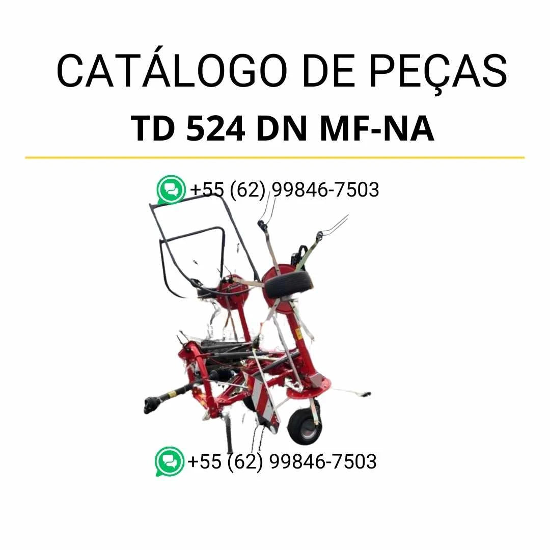 Catálogo de peças Massey Ferguson TD 524 DN / KJA em PDF com ilustrações técnicas e identificação detalhada dos componentes