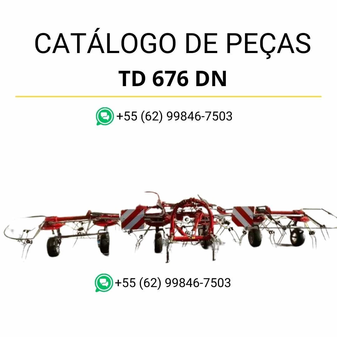 Catálogo de peças Massey Ferguson TD 676 DN / KIA em PDF com diagramas ilustrados e identificação detalhada dos componentes