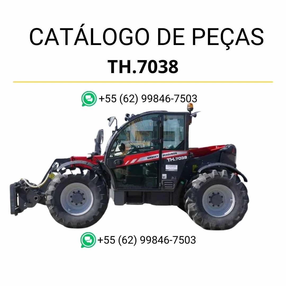 Catálogo de peças Massey Ferguson TH.7038 ST4 para manipulador, com diagramas técnicos e identificação detalhada dos componentes em PDF
