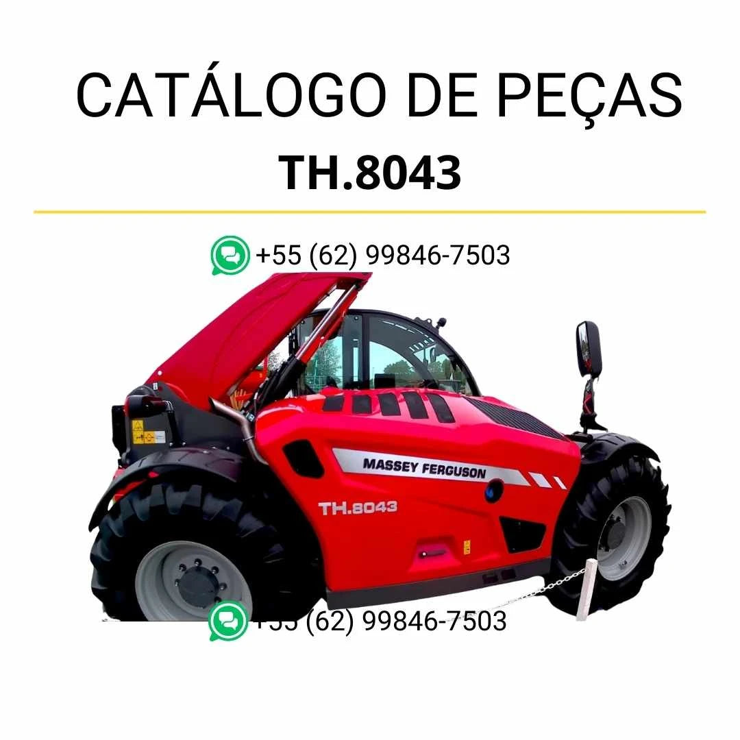 Catálogo de peças Massey Ferguson TH.8043 130 S3A para manipulador telescópico em PDF, trazendo diagramas detalhados e identificação completa dos conjuntos