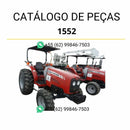 Catálogo de peças do trator Massey Ferguson 1552 em PDF, com vistas técnicas, componentes originais e diagramas completos para manutenção.
