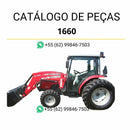 Catálogo de peças do trator compacto Massey Ferguson 1660 em PDF, com vistas técnicas, componentes originais e detalhamento completo para manutenção.