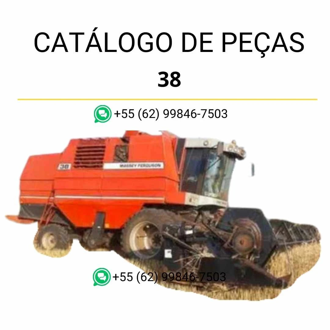 Catálogo de peças PDF da colheitadeira Massey Ferguson 38 com lista de componentes e diagramas técnicos para manutenção