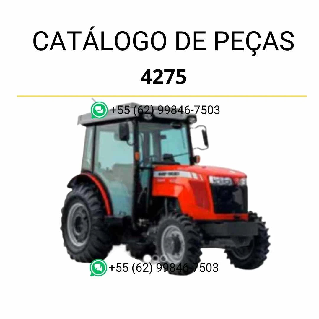 Catálogo de peças do trator compacto Massey Ferguson 4275 em PDF com diagramas ilustrados e lista completa de componentes