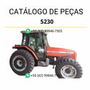 Catálogo de peças do trator Massey Ferguson 5230 em PDF, com diagramas técnicos e identificação completa dos componentes originais.