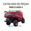Catálogo de peças Massey Ferguson 5690 Classe 4 em PDF, com diagramas técnicos e lista detalhada de componentes da colheitadeira.