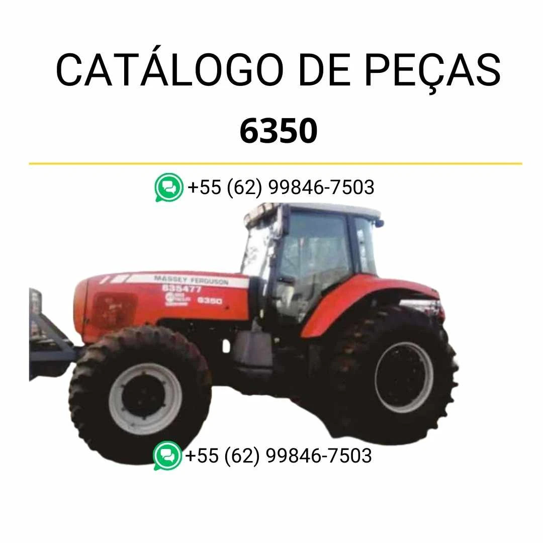 Catálogo de peças do trator Massey Ferguson 6350 em PDF com componentes originais e diagramas técnicos para manutenção