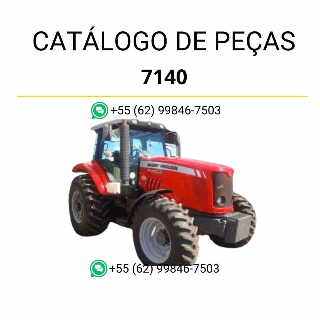 Catálogo de peças PDF do trator Massey Ferguson 7140 com ilustrações técnicas e identificação completa de componentes