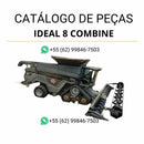 Catálogo de peças Massey Ferguson Ideal 8 Combine em PDF, com diagramas detalhados e identificação completa dos componentes da colheitadeira.