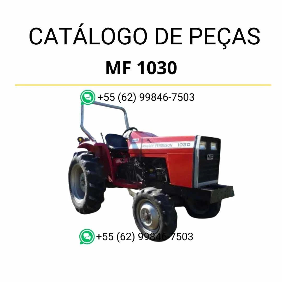 Catálogo de peças Massey Ferguson MF 1030 compacto em PDF, com diagramas ilustrados e identificação completa dos componentes do trator