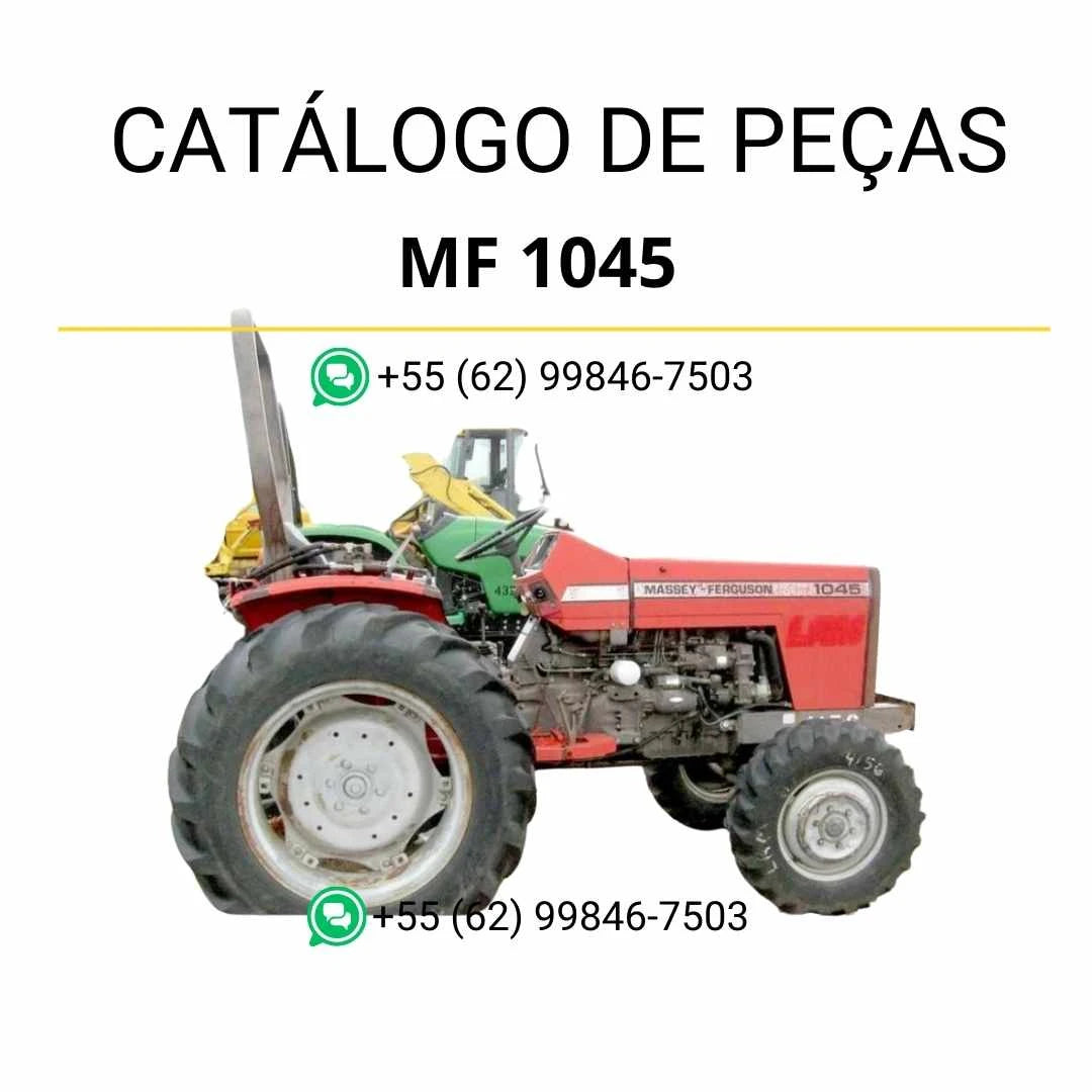 Catálogo de peças Massey Ferguson MF 1045 compacto em PDF, com diagramas técnicos e identificação completa dos componentes do trator