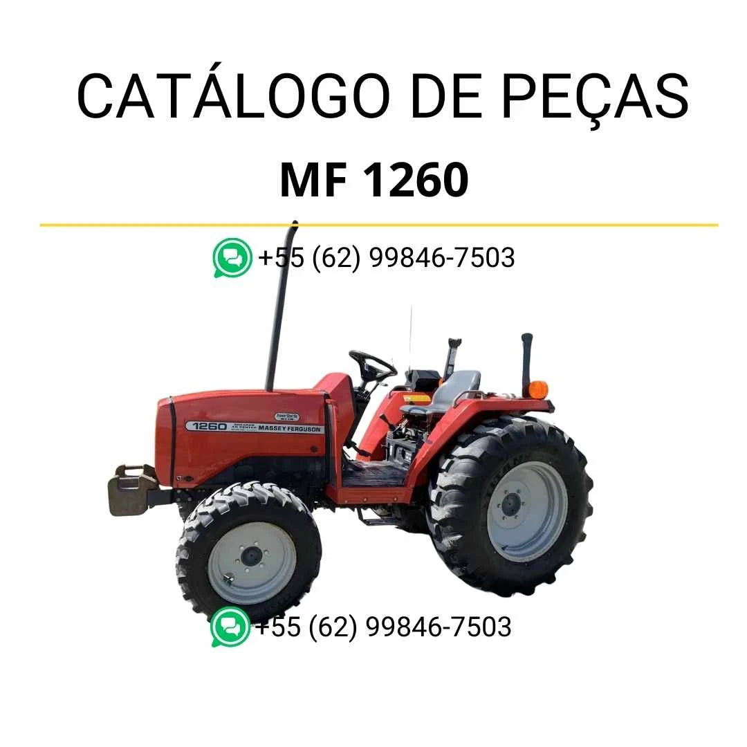 Catálogo de peças Massey Ferguson MF 1260 compacto em PDF, com diagramas e identificação completa de componentes originais do trator