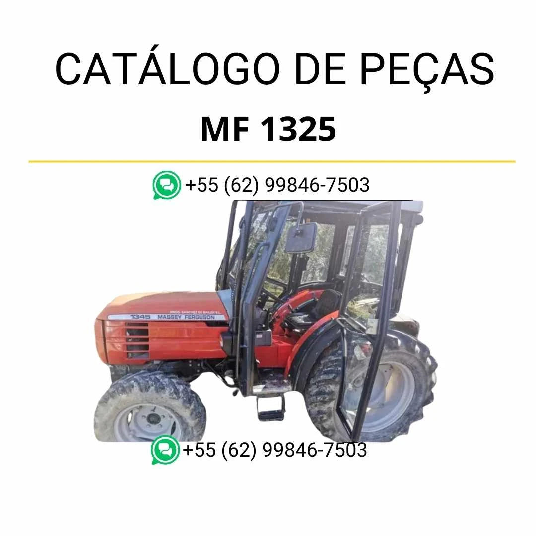 Catálogo de peças Massey Ferguson MF 1325, 1335 e 1345 em PDF, com ilustrações técnicas e identificação detalhada de componentes do trator