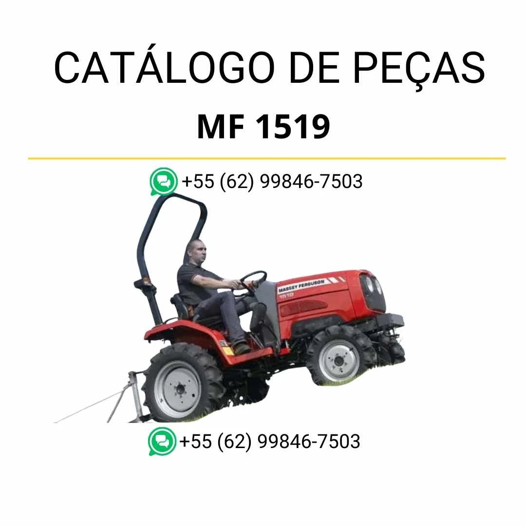Catálogo de peças Massey Ferguson MF 1519 compacto em PDF, com diagramas técnicos e identificação completa de componentes originais