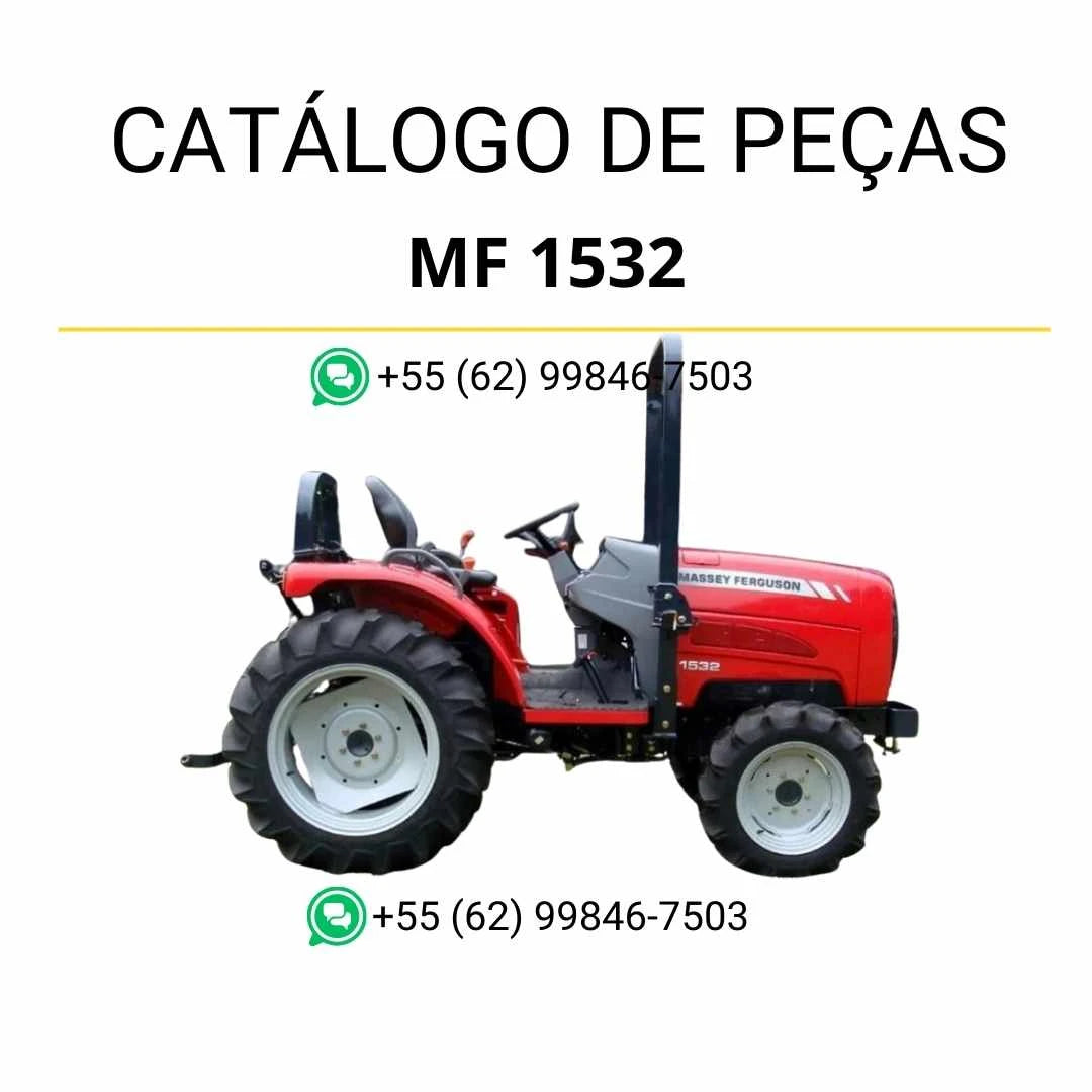 Catálogo de peças Massey Ferguson MF 1532 compacto em PDF com lista de componentes originais e diagramas detalhados