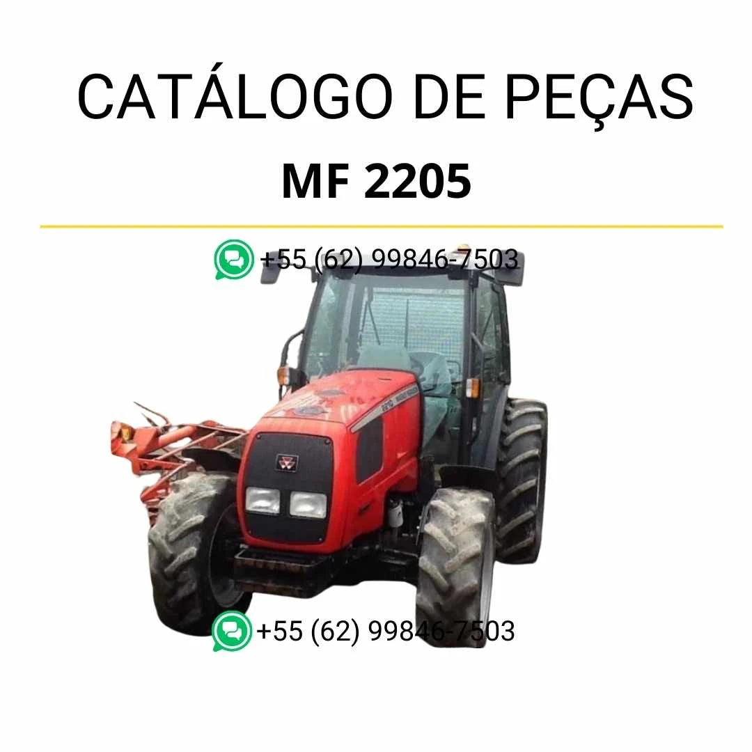 Catálogo de peças Massey Ferguson MF 2205 compacto em PDF com diagramas ilustrados e identificação completa de componentes