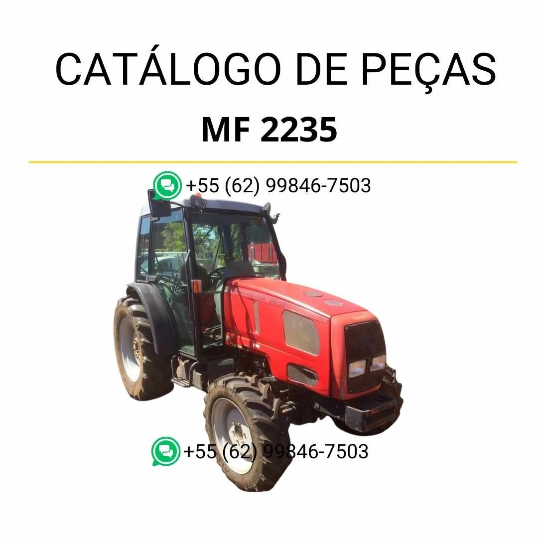 Catálogo de peças Massey Ferguson MF 2235 compacto em PDF, com identificação detalhada de componentes e diagramas técnicos