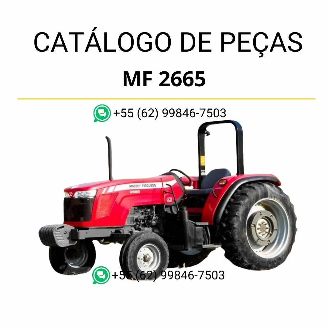 Catálogo de peças Massey Ferguson MF 2665 em PDF, trazendo ilustrações técnicas e lista completa de componentes do trator.