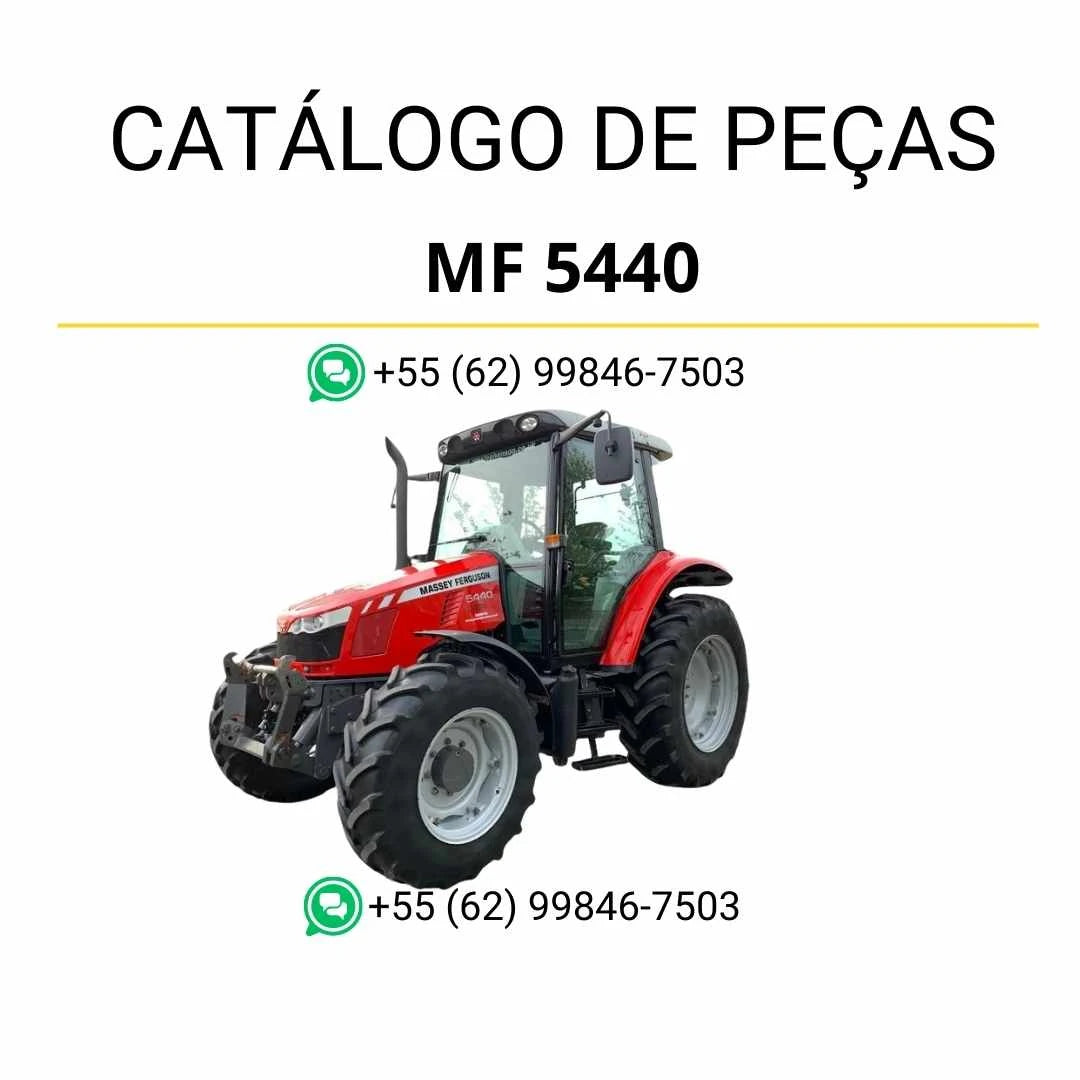 Catálogo de peças Massey Ferguson MF 5440 Tier 3 em PDF, com mais de 500 páginas e ilustrações técnicas para identificação de componentes do trator