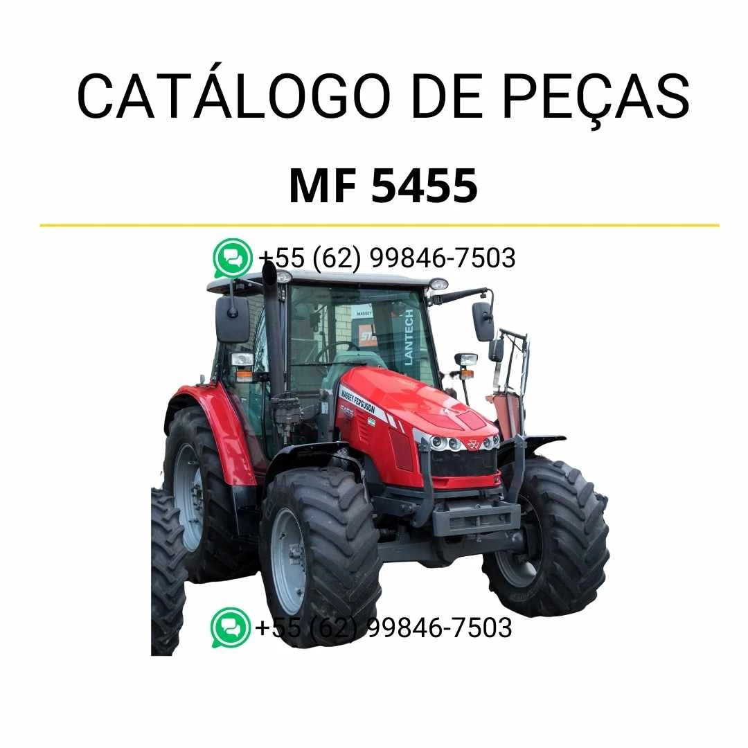 Catálogo de peças Massey Ferguson MF 5455 Tier 3 em PDF com diagramas detalhados e lista completa de componentes do trator