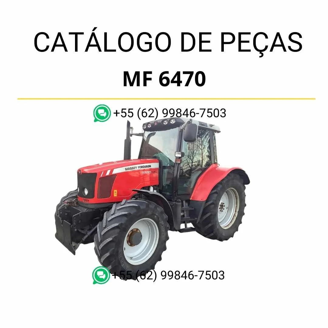 Catálogo de peças Massey Ferguson MF 6470 Tier 3 em PDF, com diagramas técnicos e identificação detalhada dos componentes do trator