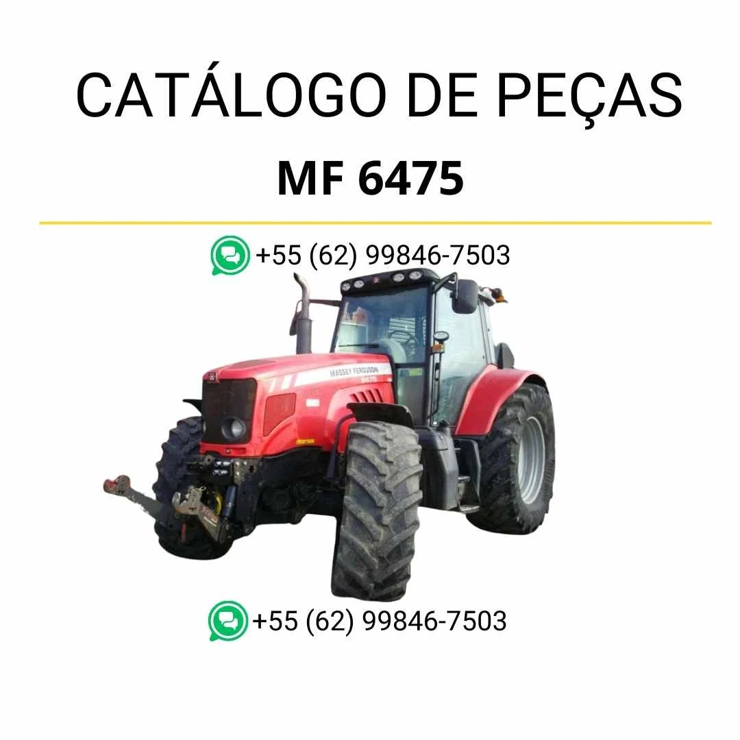 Catálogo de peças Massey Ferguson MF 6475 Tier 3 com motor Perkins em PDF, trazendo diagramas detalhados e identificação completa dos componentes.