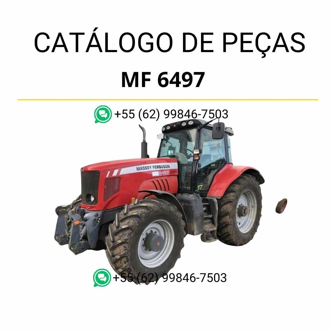 Catálogo de peças Massey Ferguson MF 6497 Tier 3 em PDF com diagramas e identificação completa dos componentes do trator