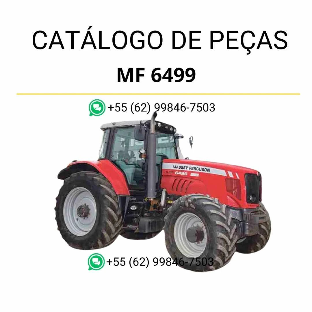 Catálogo de peças Massey Ferguson MF 6499 Tier 3 em PDF, com diagramas detalhados e identificação completa dos componentes do trator