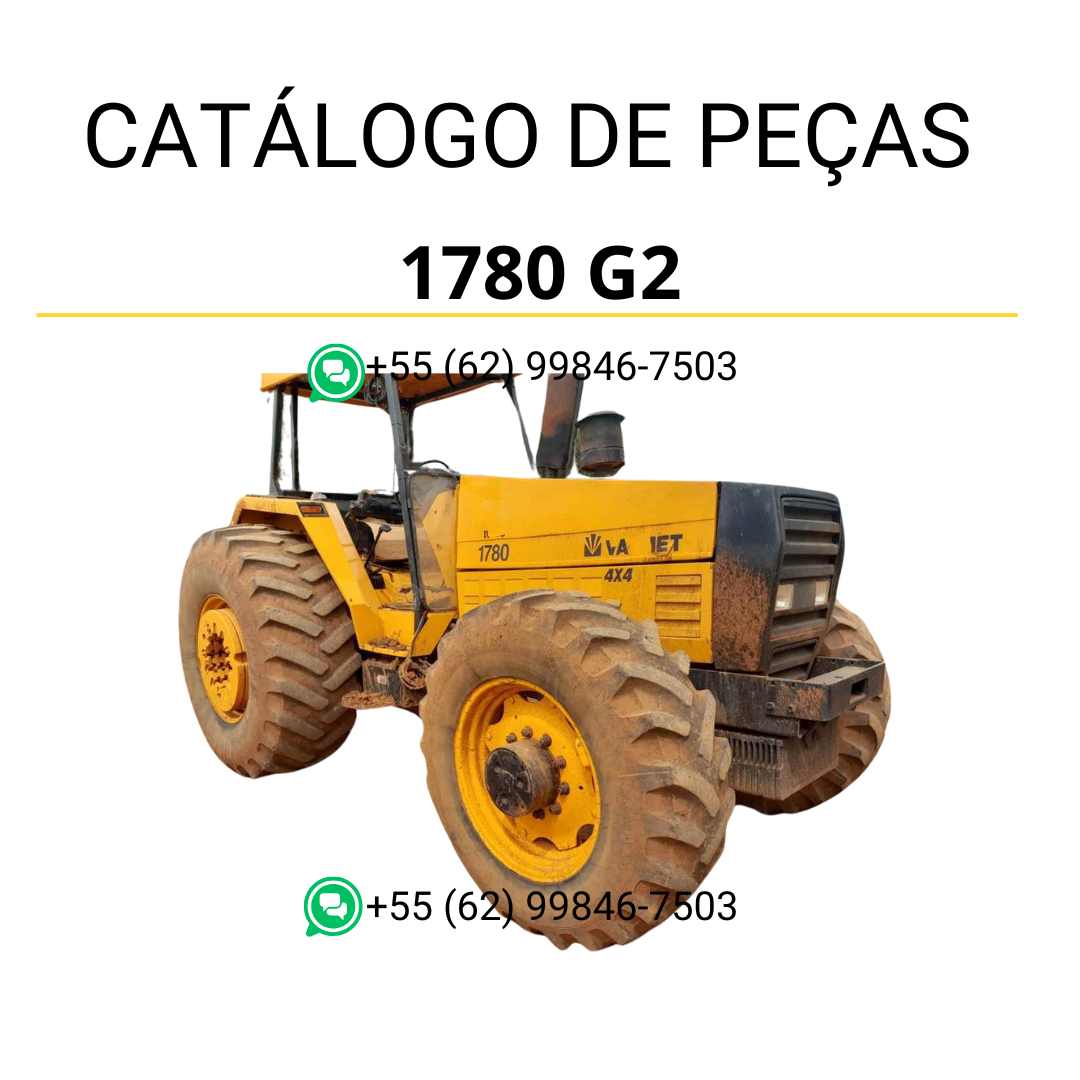 Catálogo de peças Valtra 1780 G2 em PDF — apresenta diagramas técnicos completos, lista de componentes originais e informações detalhadas para manutenção do trator agrícola.