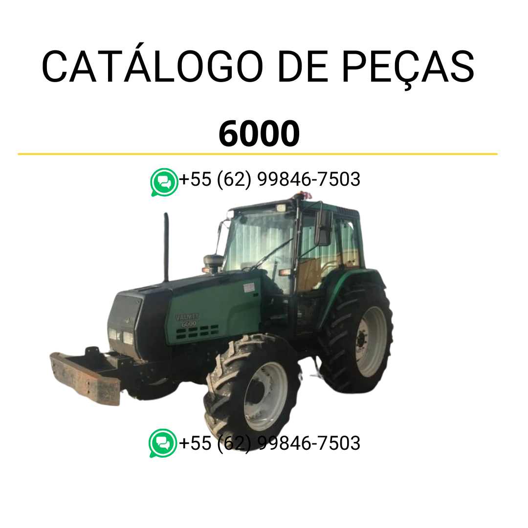 Catálogo de peças Valtra 6000 (Mezzo Series) em PDF — inclui diagramas ilustrados, códigos de componentes originais e orientações técnicas completas para manutenção do trator agrícola.