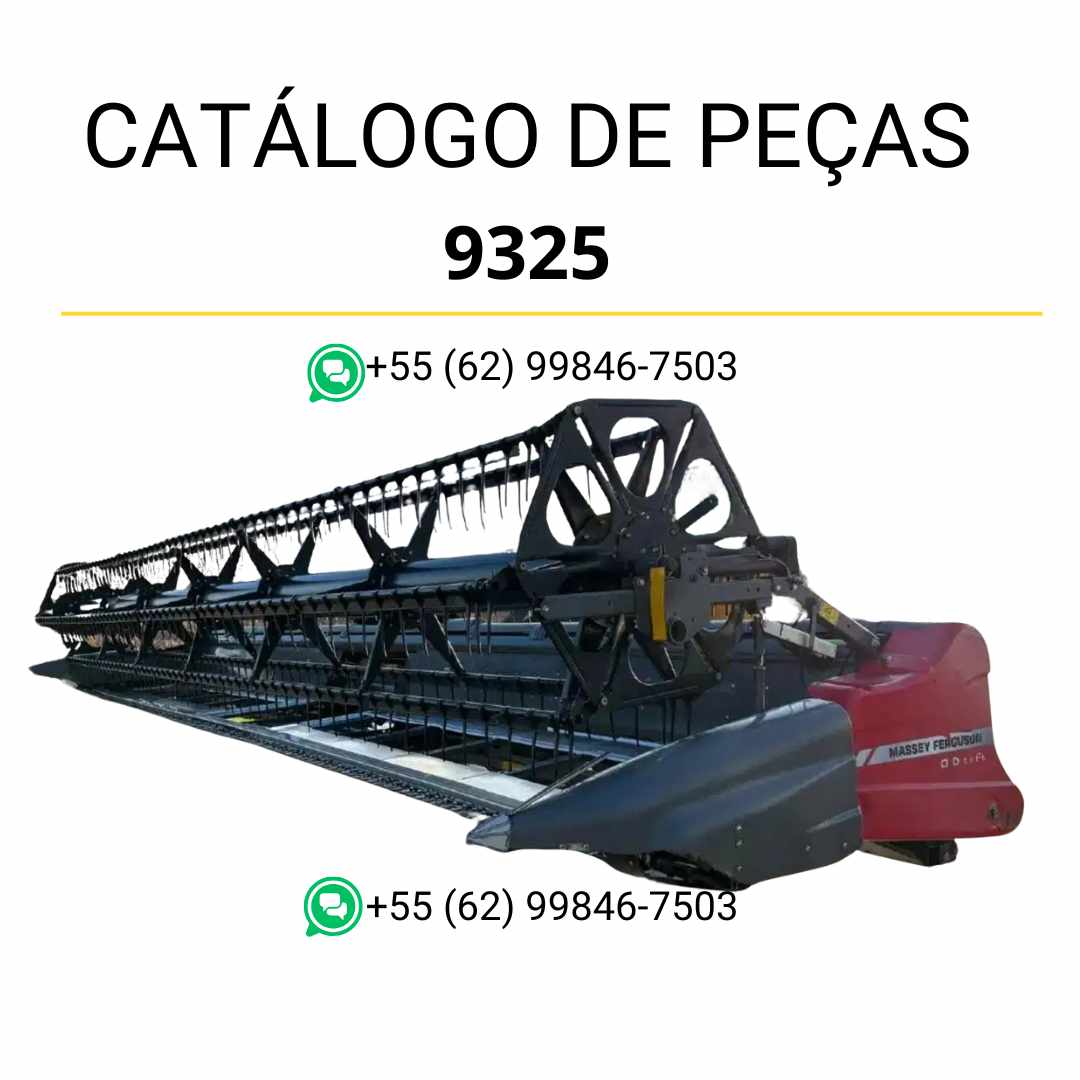 Catálogo de peças Valtra 9325 Plataforma Dynaflex Draper em PDF — traz diagramas técnicos detalhados, lista de componentes originais e referências completas das peças.