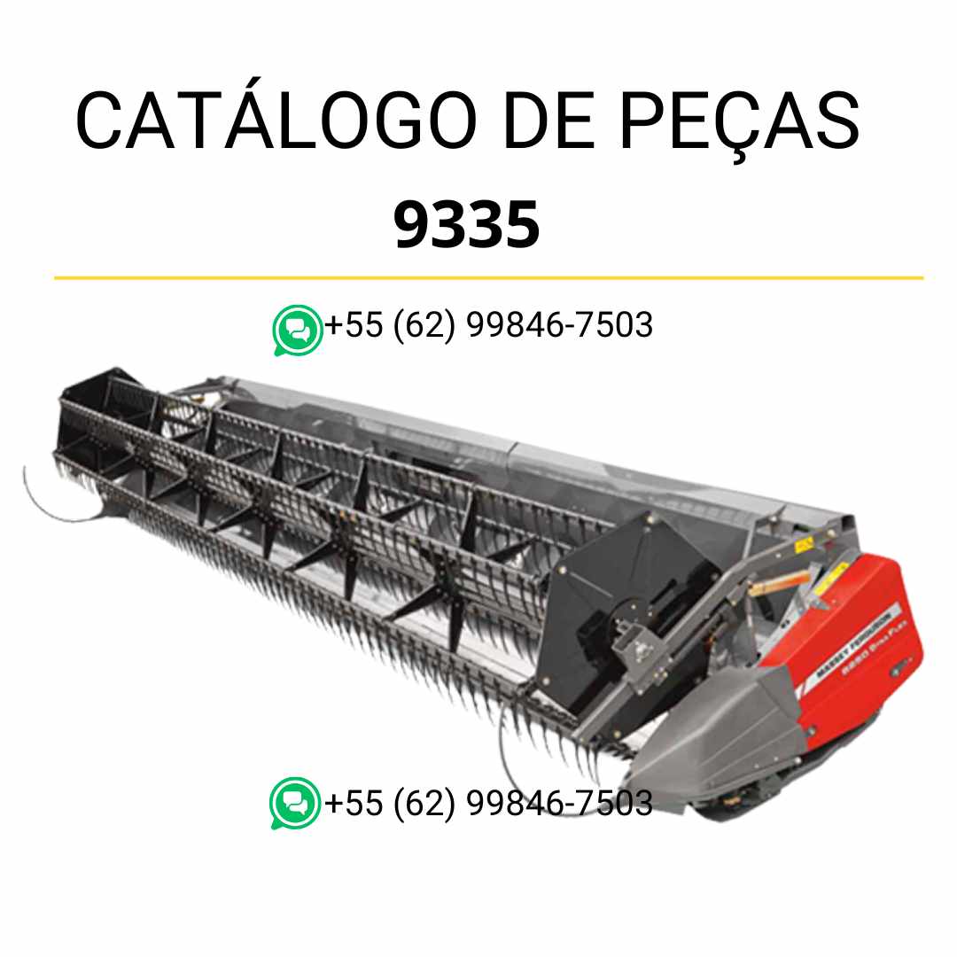 Catálogo de peças Valtra 9335 Plataforma Dynaflex Draper em PDF — inclui ilustrações técnicas detalhadas, códigos originais e diagramas completos para manutenção e substituição precisa das peças da plataforma.