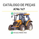 Catálogo de peças Valtra A74S 1C7 (A4 Series) em PDF — lista completa de componentes originais e diagramas técnicos do trator.