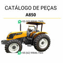 Catálogo de peças Valtra A850 em PDF — inclui diagramas técnicos detalhados, lista de componentes originais e códigos para manutenção do trator agrícola.