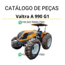 Catálogo de peças Valtra A 990 G1 em PDF — inclui diagramas técnicos detalhados, códigos originais e listas de componentes para manutenção completa do trator agrícola.