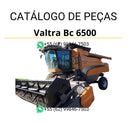 Catálogo de peças Valtra BC6500 em PDF — apresenta diagramas técnicos, lista detalhada de componentes originais e referências completas para manutenção da colheitadeira agrícola.
