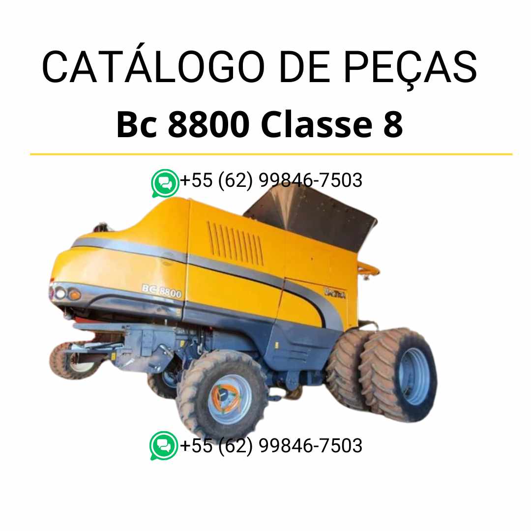 Catálogo de peças Valtra BC 8800 Classe 8 em PDF — inclui diagramas detalhados, lista de componentes originais e códigos completos da colheitadeira agrícola.