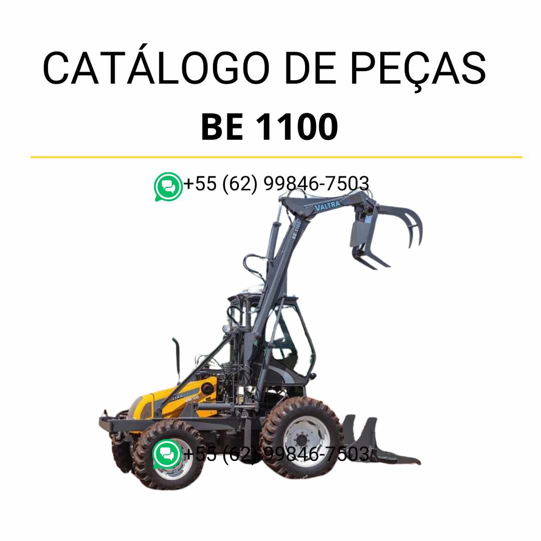 Catálogo de peças Valtra BE1100 em PDF — guia técnico detalhado com diagramas ilustrados e lista completa de componentes originais da carregadora de cana.