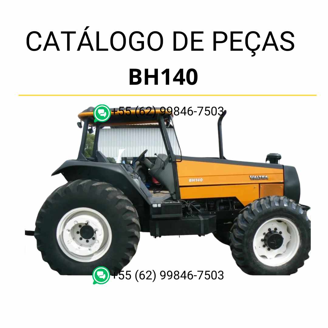 Catálogo de peças Valtra BH140 (BR) em PDF — inclui diagramas detalhados, códigos originais de componentes e instruções ilustradas para manutenção completa do trator agrícola.