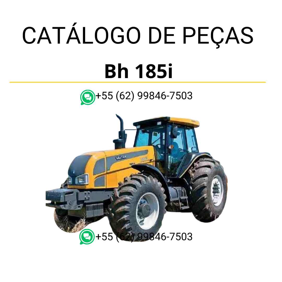 Catálogo de peças Valtra BH185i completo em PDF — inclui ilustrações técnicas detalhadas, códigos originais e lista de componentes para manutenção do trator.
