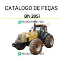 Catálogo de peças Valtra BH205i em PDF — contém diagramas técnicos detalhados, códigos originais e lista completa de componentes do trator para manutenção e reparo.