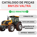 Catálogo de Peças Valtra BM 125i em PDF com vistas explodidas, códigos originais e listas detalhadas de componentes