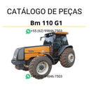 Catálogo de peças Valtra BM110 G1 em PDF — traz ilustrações detalhadas, lista completa de componentes originais e referências técnicas para manutenção do trator agrícola.