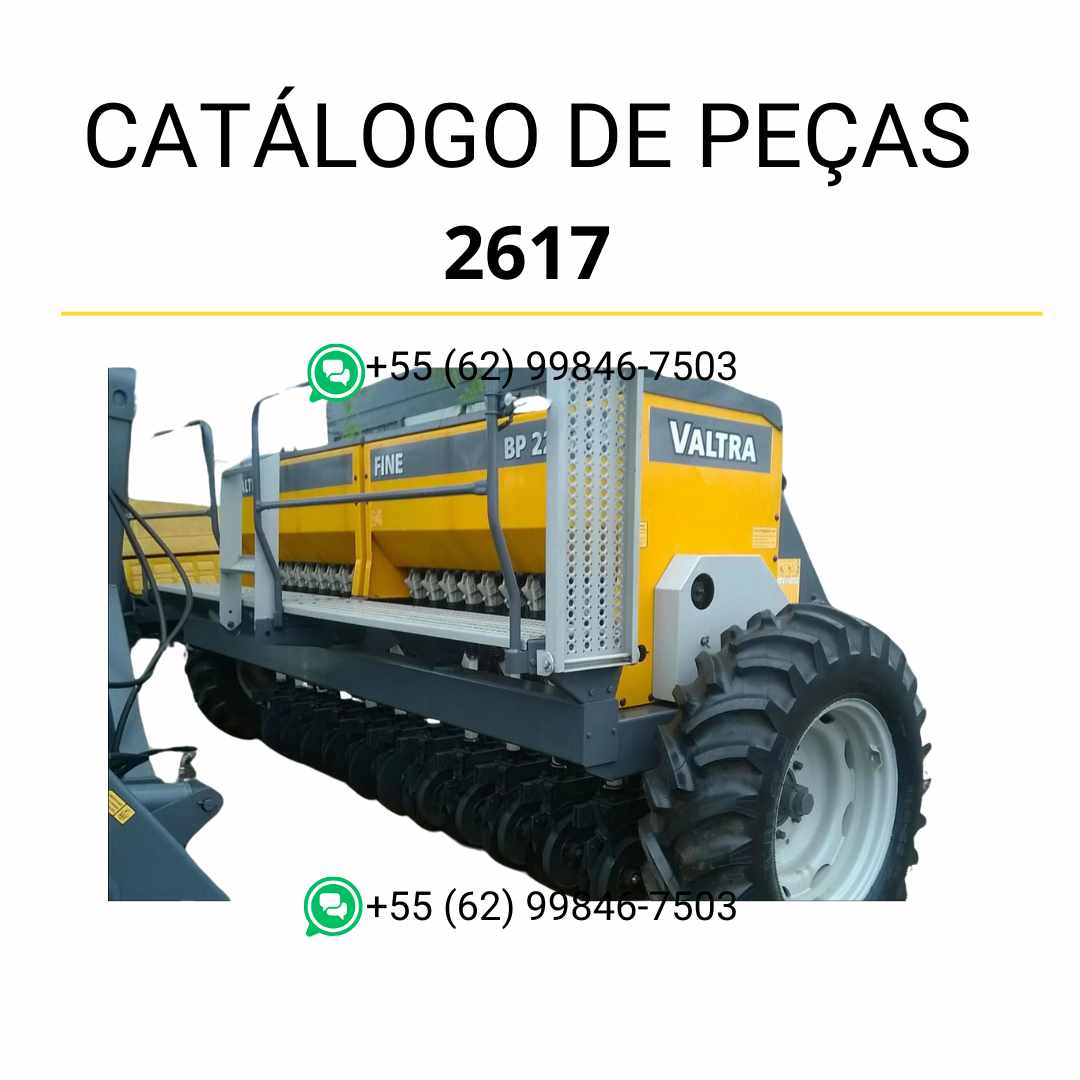 Catálogo de peças Valtra BP Fine 2017, 2217 e 2617 em PDF — guia técnico completo com diagramas detalhados e lista de componentes originais da fertilizadora agrícola.