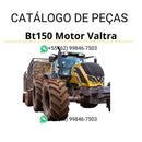 Catálogo de peças Valtra BT150 Motor em PDF — inclui diagramas detalhados, códigos de componentes originais e referências completas para manutenção do motor agrícola.