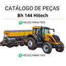 Catálogo de peças Valtra BH 144 Hitech em PDF — contém diagramas técnicos detalhados, lista de componentes originais e códigos completos do trator agrícola.